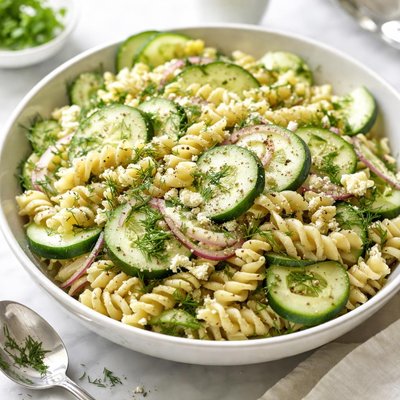 Image of Cucumber Pasta Salad with Dill