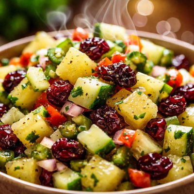 Image of Cucumber Pineapple Salsa with Dried Cranberries