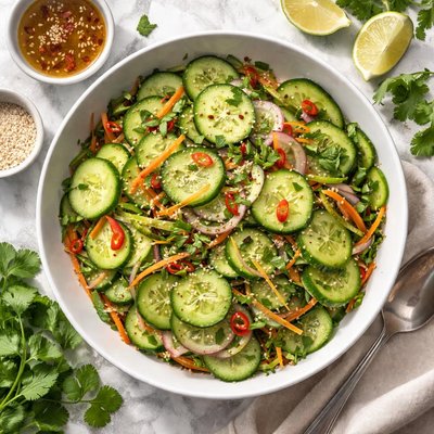 Image of Cucumber Salad with Rice Vinegar Dressing