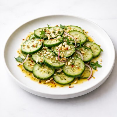 Image of Cucumber Slices with Zesty Dressing