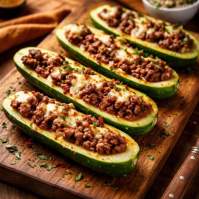 Image of Cucumber Stuffed with Beef