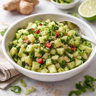 Image of Cucumber Wasabi and Fresh Ginger Salsa
