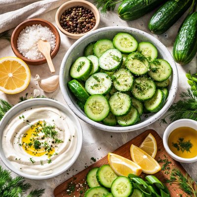Image of Cucumbers and Sour Cream