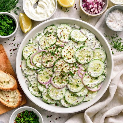 Image of Cucumbers in Sour Cream