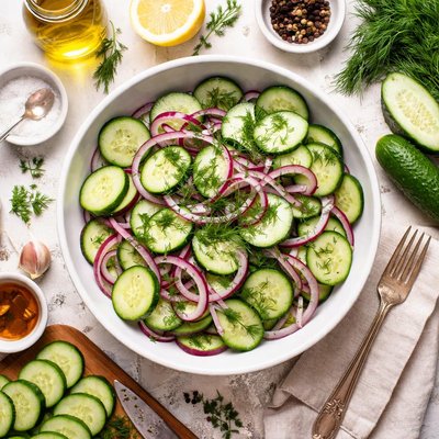 Image of Cucumbers Onions