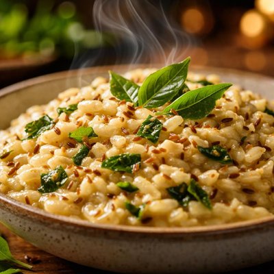 Image of Cumin and Curry Leaf Creamy Risotto