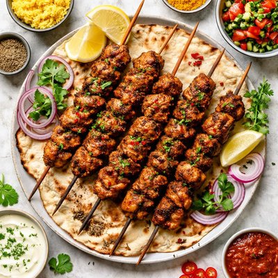 Image of Cumin Chicken Kebabs or Lamb Kebab