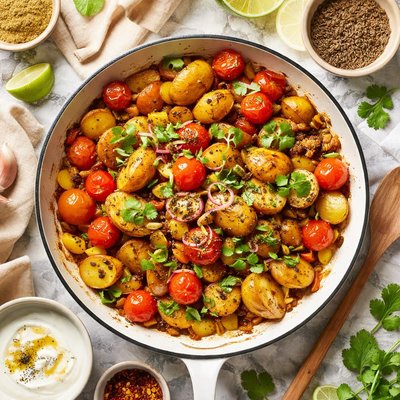 Image of Cumin Potatoes and Tomatoes