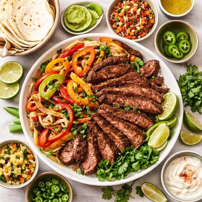 Image of Cumin Rubbed Skirt Steak Fajitas