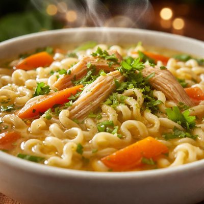 Image of Curly Noodle Soup with Chicken