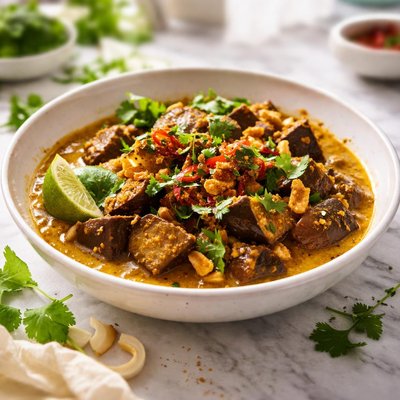 Image of Curried Aubergine Eggplant