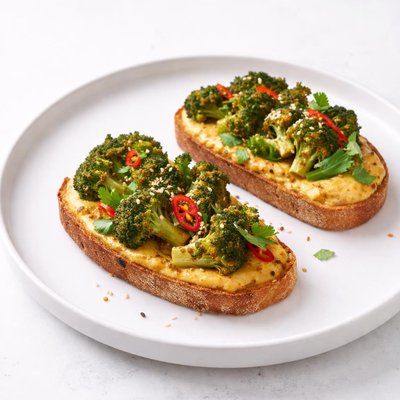 Image of Curried Broccoli Toasties