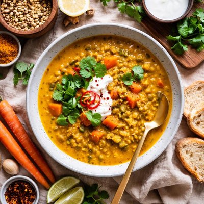 Image of Curried Carrot and Split Pea Soup