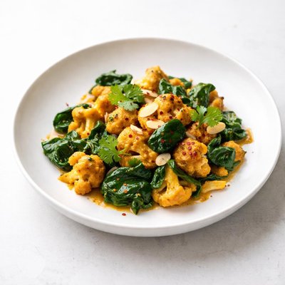 Image of Curried Cauliflower and Spinach
