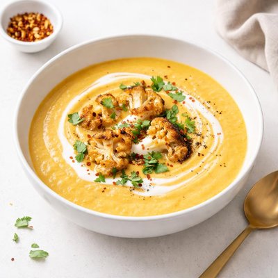Image of Curried Cauliflower Soup Low Carb Low Fat
