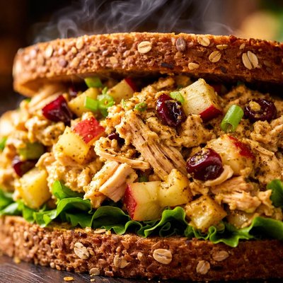 Image of Curried Chicken and Apple Sandwich