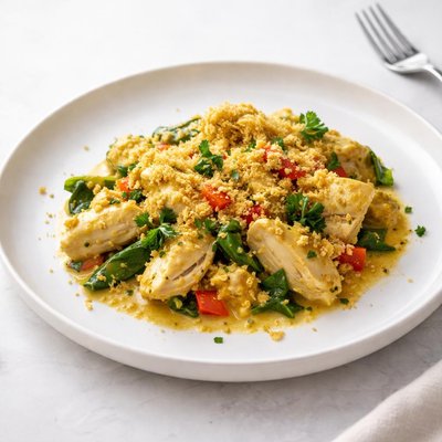 Image of Curried Chicken and Artichoke Hearts Casserole