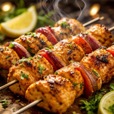 Image of Curried Chicken Kebabs