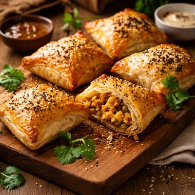 Image of Curried Chicken Puffs