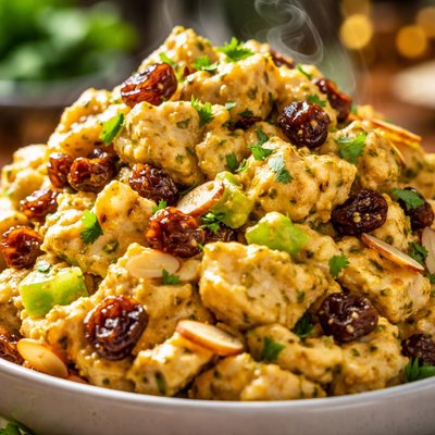 Image of Curried Chicken Salad with Raisins and Honey
