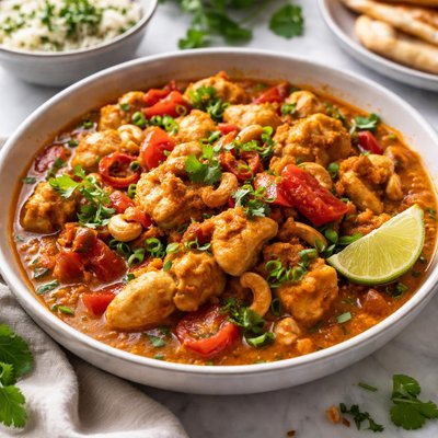 Image of Curried Chicken with Tomatoes and Nuts