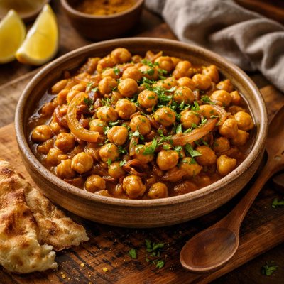 Image of Curried Chickpeas Onions
