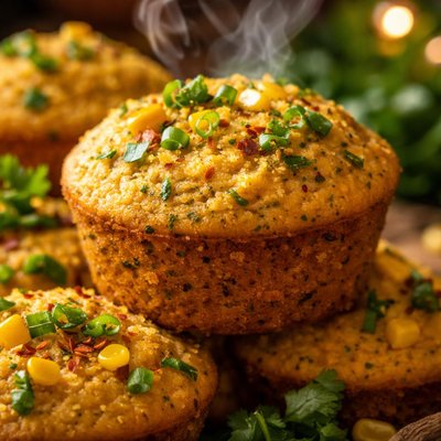 Image of Curried Cornmeal Muffins