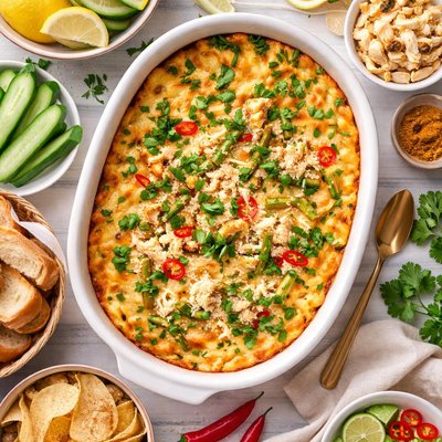 Image of Curried Crab Asparagus Cheesy Tofu Dip
