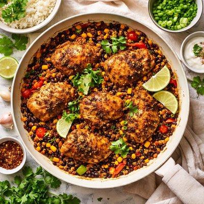 Image of Curried Creole Chicken Black Beans a Winner