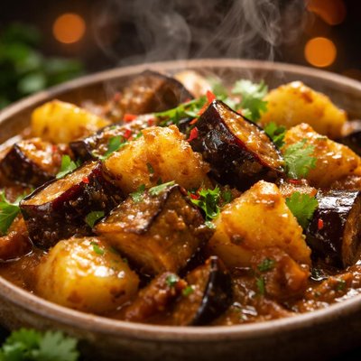 Image of Curried Eggplant and Potatoes