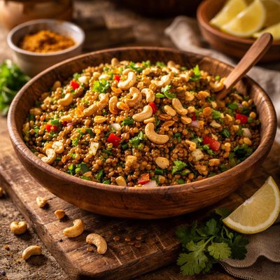 Image of Curried Lentil and Cashew Salad