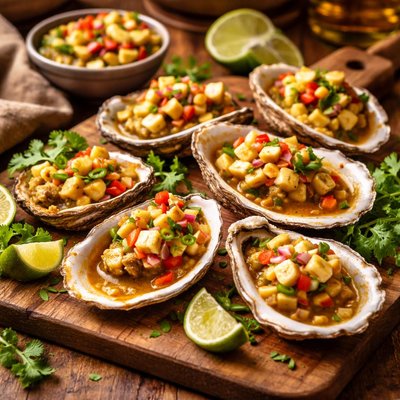 Image of Curried Oysters with Banana Salsa