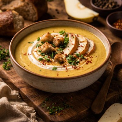 Image of Curried Parsnip and Pear Soup