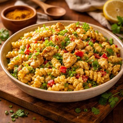 Image of Curried Pasta and Chicken Salad