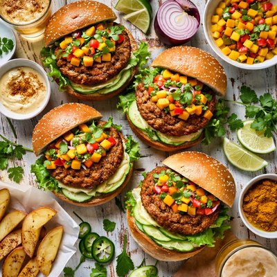 Image of Curried Pork Burgers