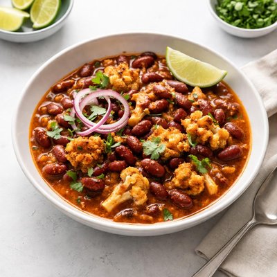 Image of Curried Red Kidney Beans and Cauliflower Rajma Masala