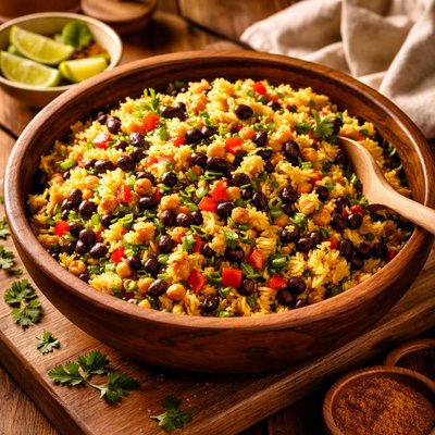 Image of Curried Rice and Bean Salad