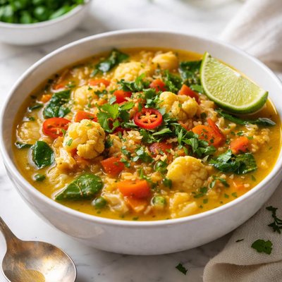 Image of Curried Rice Vegetable Soup