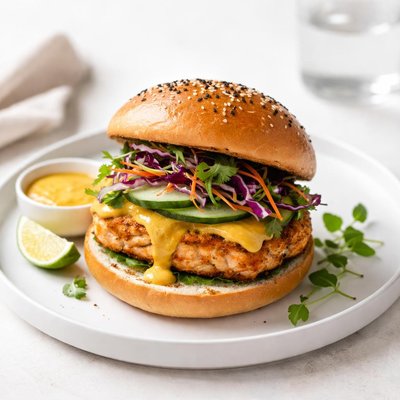 Image of Curried Salmon Burger