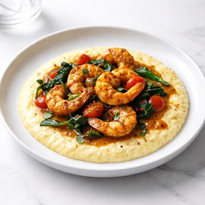 Image of Curried Shrimp and Polenta Ragu