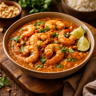 Image of Curried Shrimp in Peanut Sauce