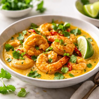 Image of Curried Shrimp with Cilantro