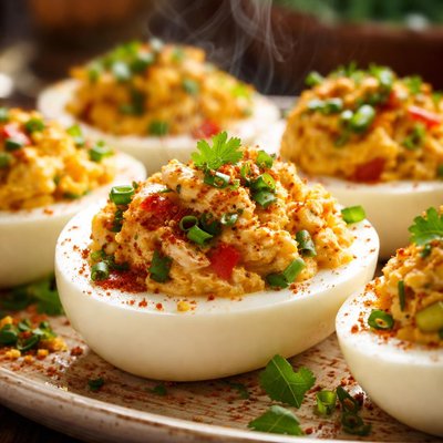 Image of Curried Stuffed Eggs