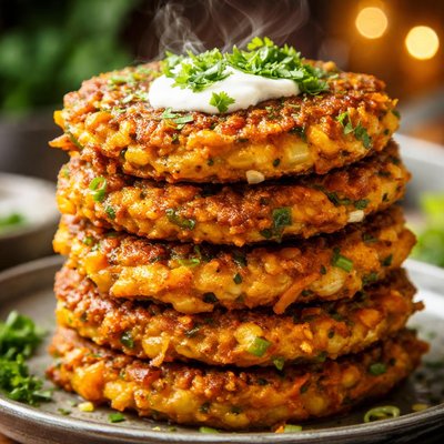 Image of Curried Sweet Potato Fritters Pancakes