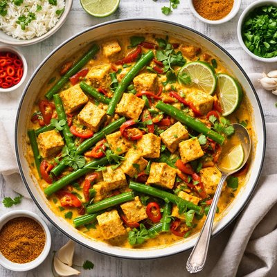 Image of Curried Tofu and Green Beans