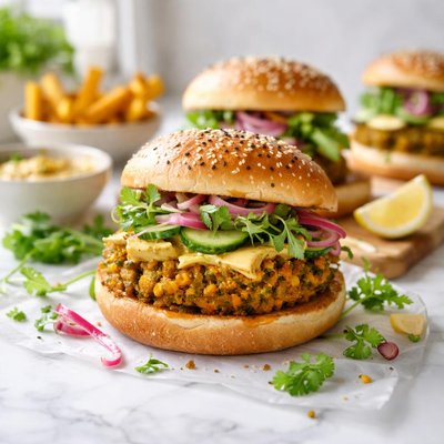 Image of Curried Vegetable Burgers