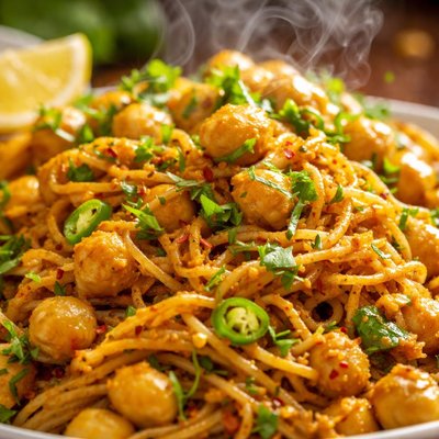Image of Curried Vermicelli with Chickpeas