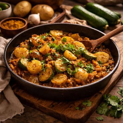 Image of Curried Zucchini and Potatoes