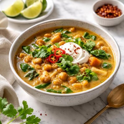 Image of Curry and Garbanzo Bean Soup