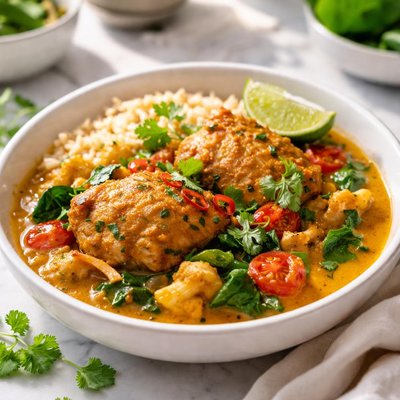 Image of Whole30 Curry Chicken Thigh
